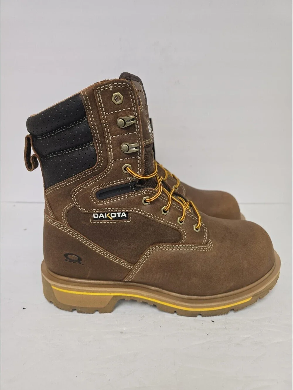 DAKOTA Men's 8517 Quad Comfort 8 Inch Steel Toe Composite Plate Work Boots 13W